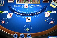 Preview of European Blackjack at mybet