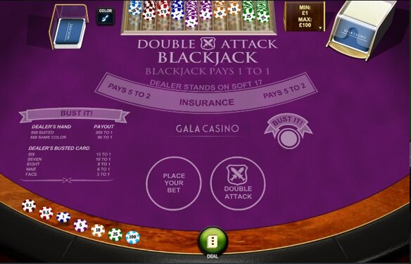 In Double Attack Blackjack you can Place an Extra Bet Once the Dealer has Drawn their First Card
