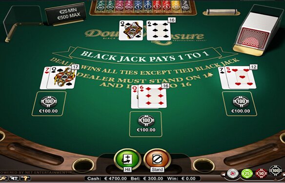 See Everyone's Cards as they are Dealt in Double Exposure Blackjack 