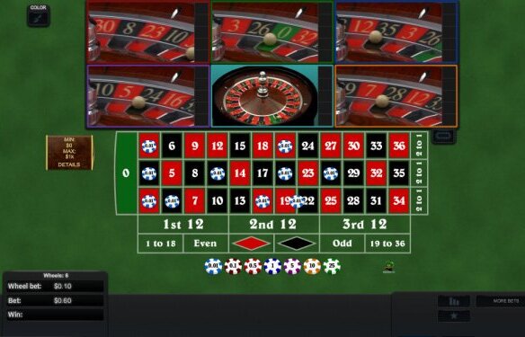 Multi Wheel Roulette can be Played with up to 8 Wheels Simultaneously